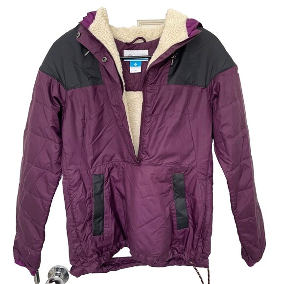 NWOT Columbia Women’s Lodge Pullover Insulated Jacket Size XS Purple SOLD OUT - Picture 4 of 12